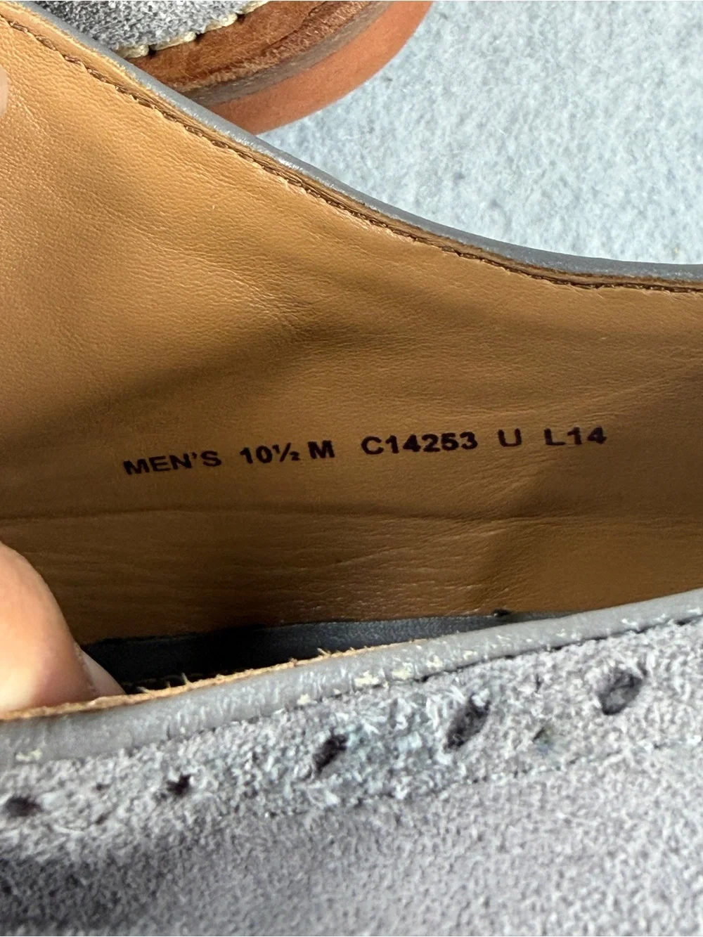 Cole Haan x Todd Snyder Suede Wingtip Shoes C14253 Men's Size 10.5 M